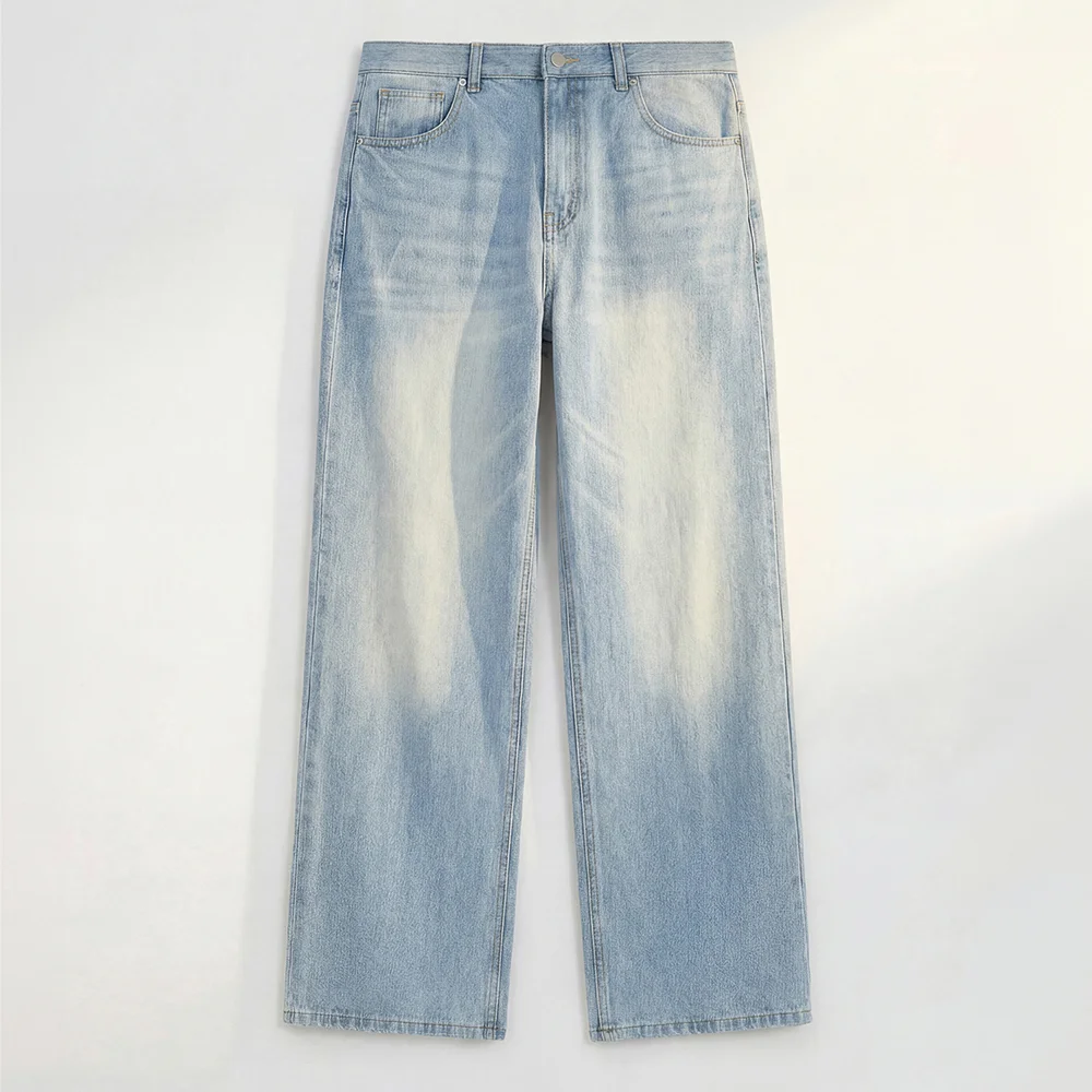 Capri Blue Straight Denim Pants