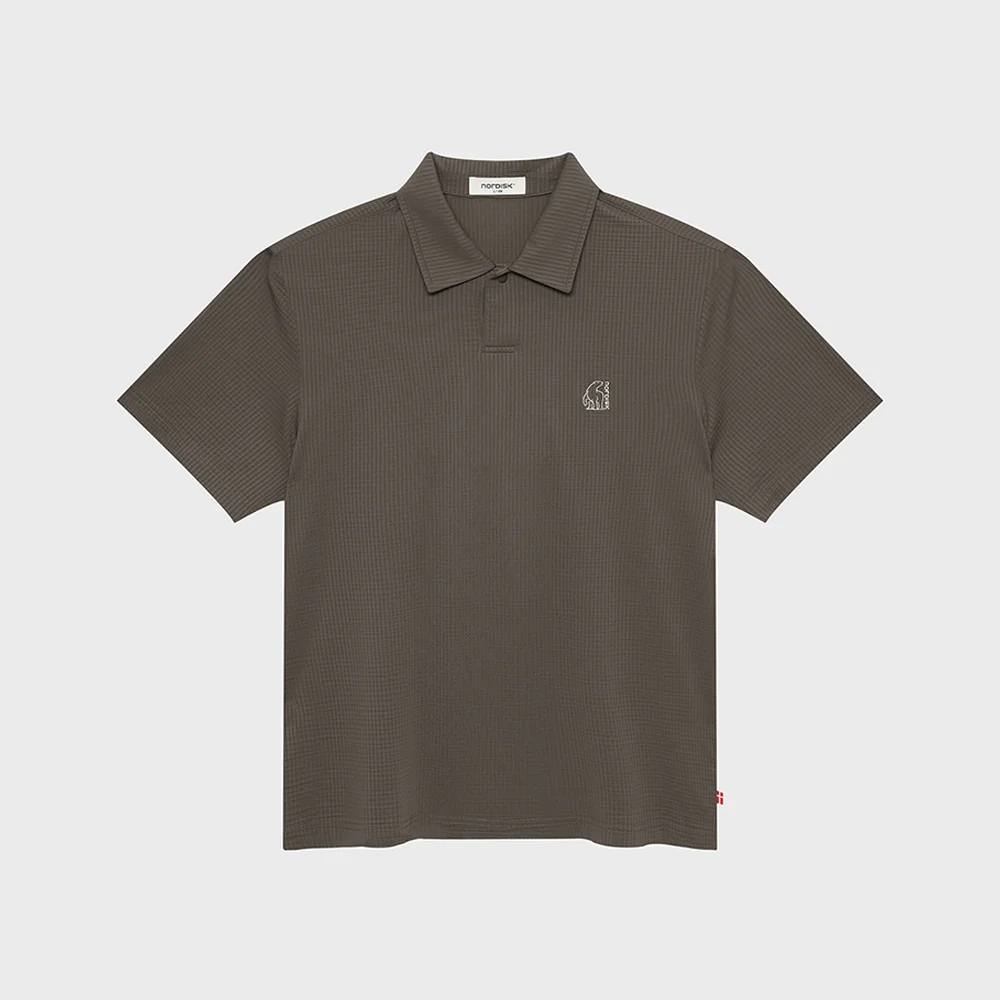 Perrier 經編布 泡泡紗 Polo T恤 - M_Brown_OMM26263E7