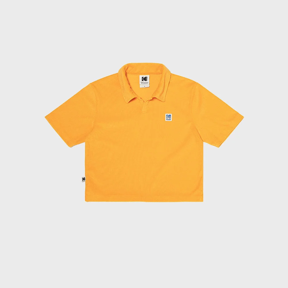必備款 毛圈布 短版 Polo衫 女裝 YELLOW