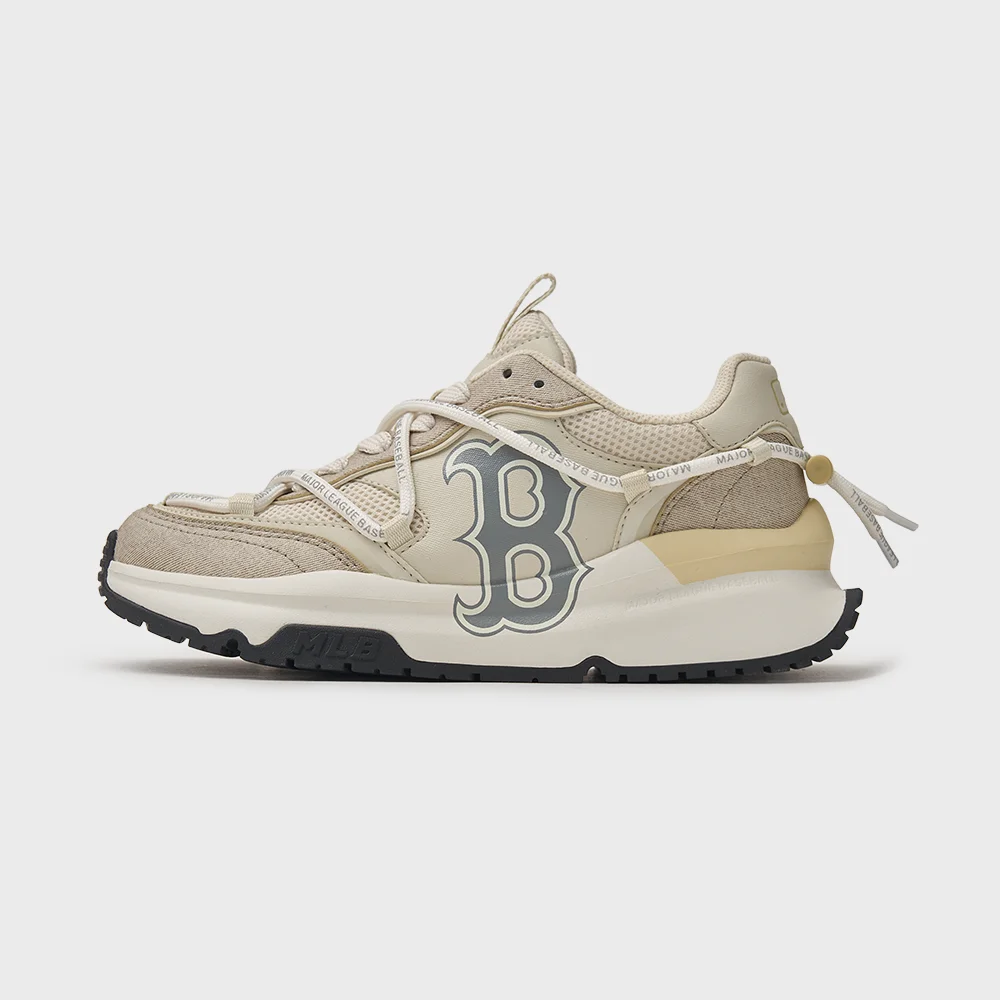 厚底跑鞋 蕾絲 牛仔 BOS (Beige)