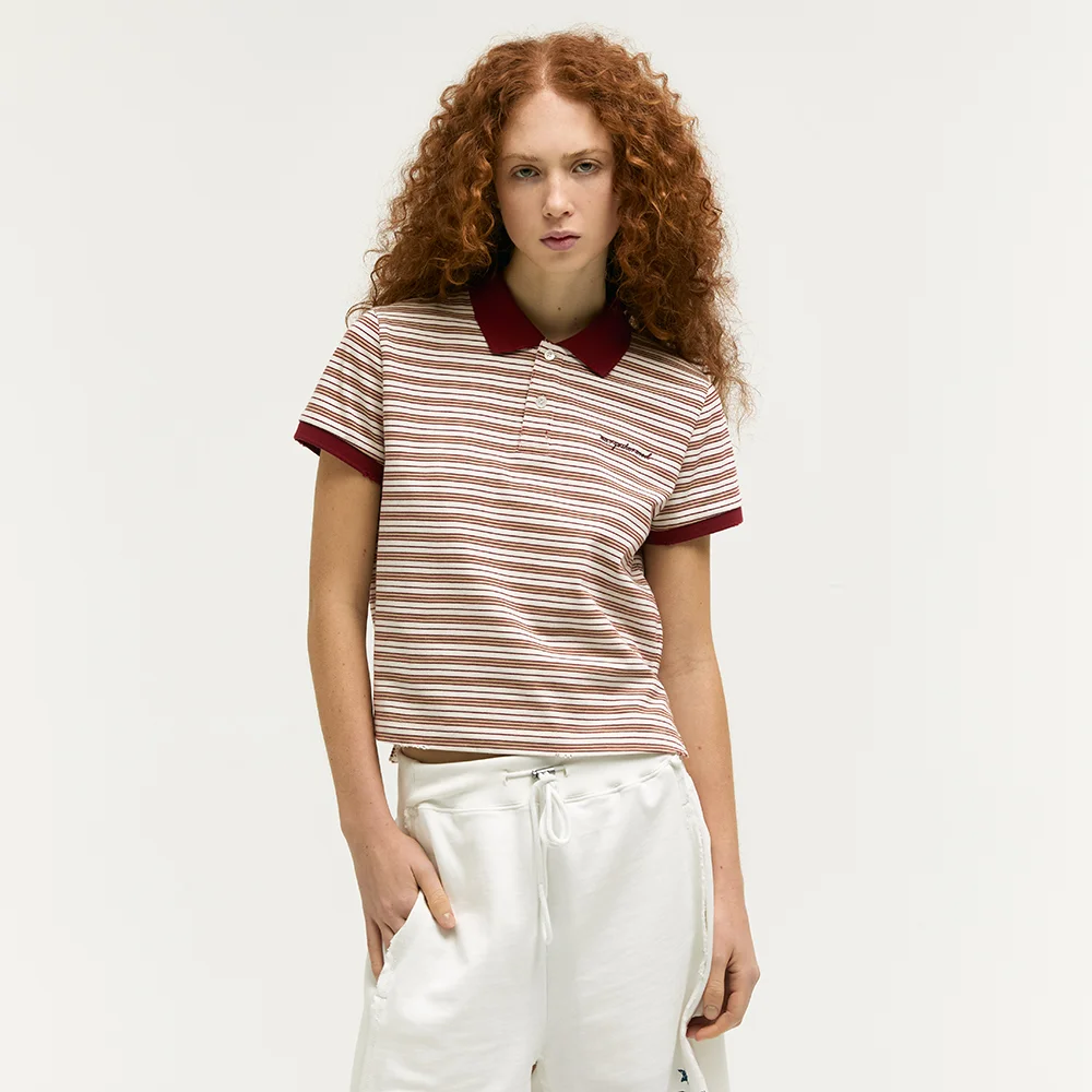 STRIPE PK T-SHIRT_burgundy