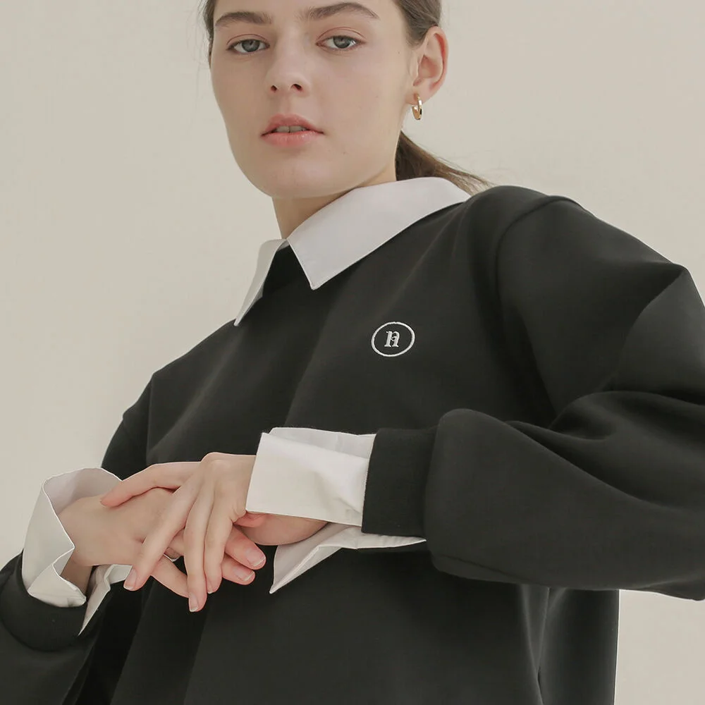 001 Black Layerd Sweatshirt