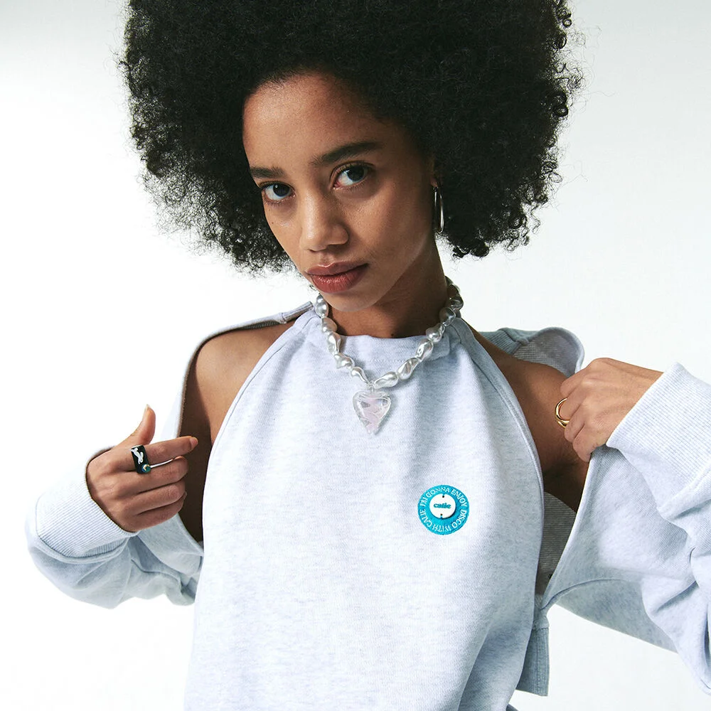 SWEAT BOLERO WHITE MELANGE