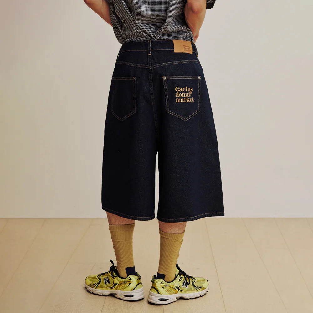 NON-FADE BERMUDA DENIM SHORTS - BLUE