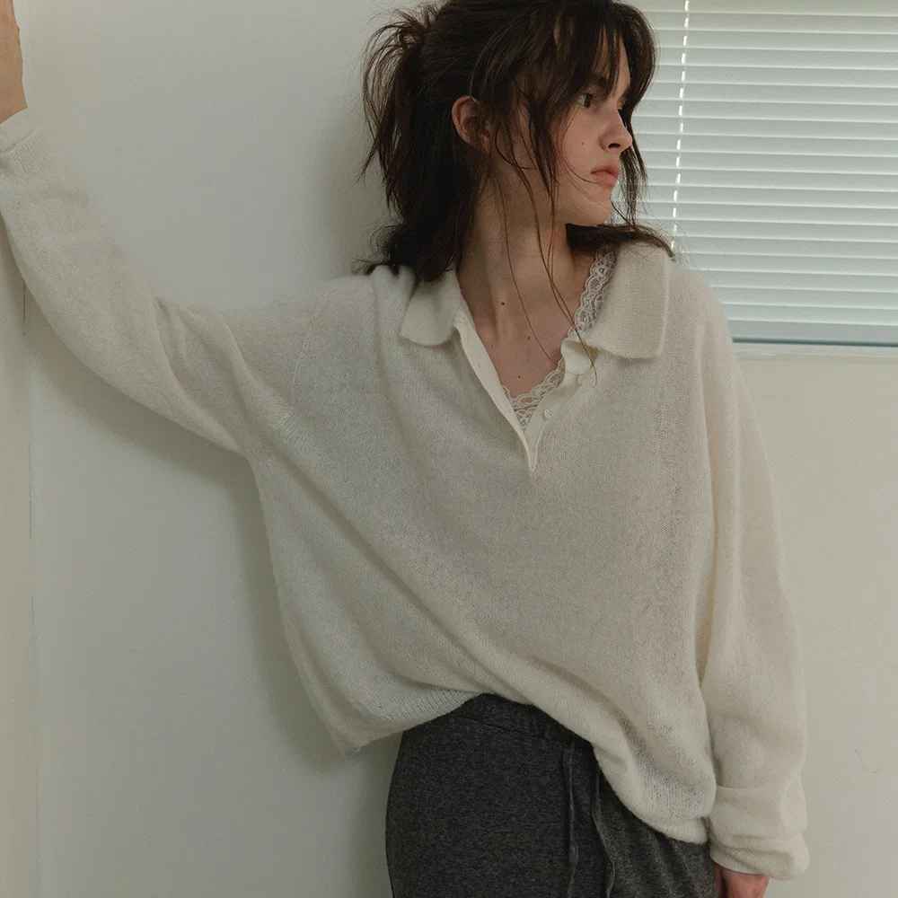 Alpaca larry knit_ivory