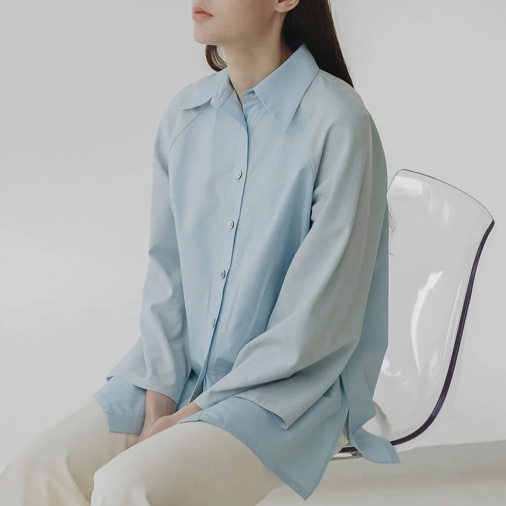 001 Raglan Sleeve Shirt(Blue)