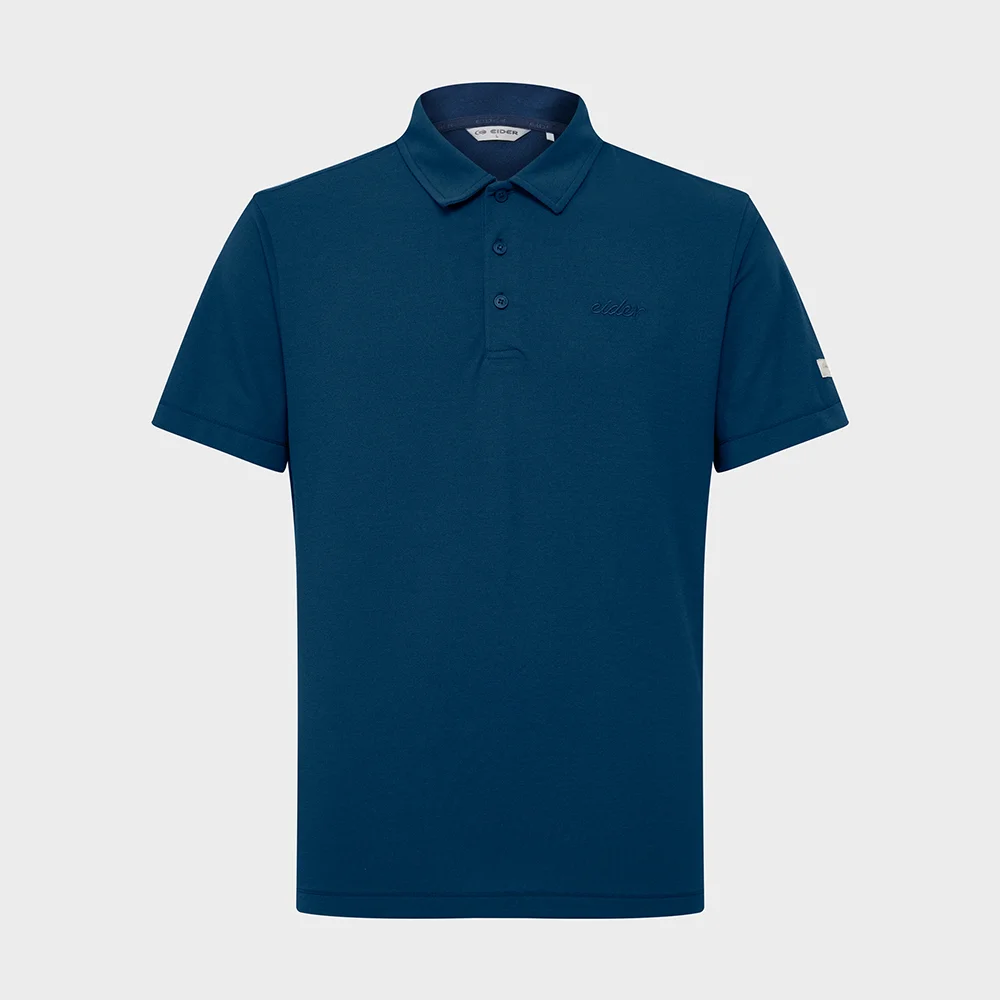 TECH LINEN (科技 亞麻) 男裝 短袖 Polo T恤_M/NAVY_DMM26257HA