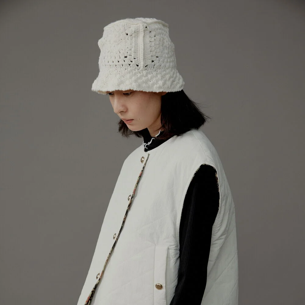 Bucket Hat Crochet Vintage Hand Made White