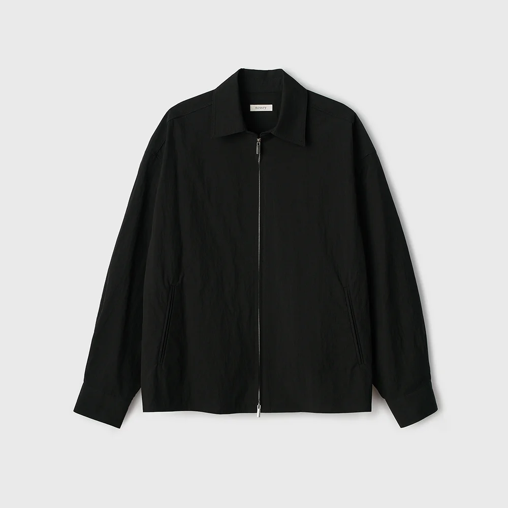 2-Way Minimal Shirt Jacket (Black)