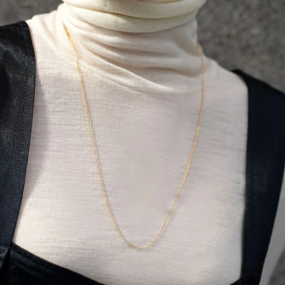 Helen simlpe gold long chain Necklace Helen 簡約 金色 長 鏈條 頸鏈