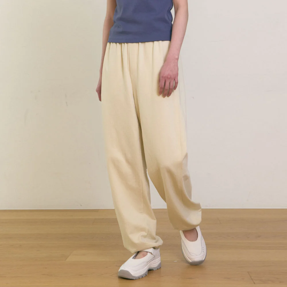 Cotton String Sweat Pants (Butter)