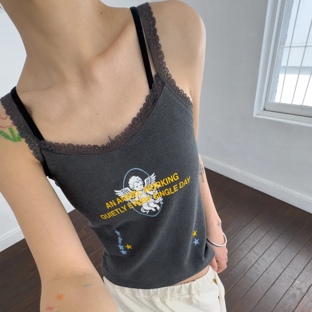Angel Working Sleeveless-Charcoal