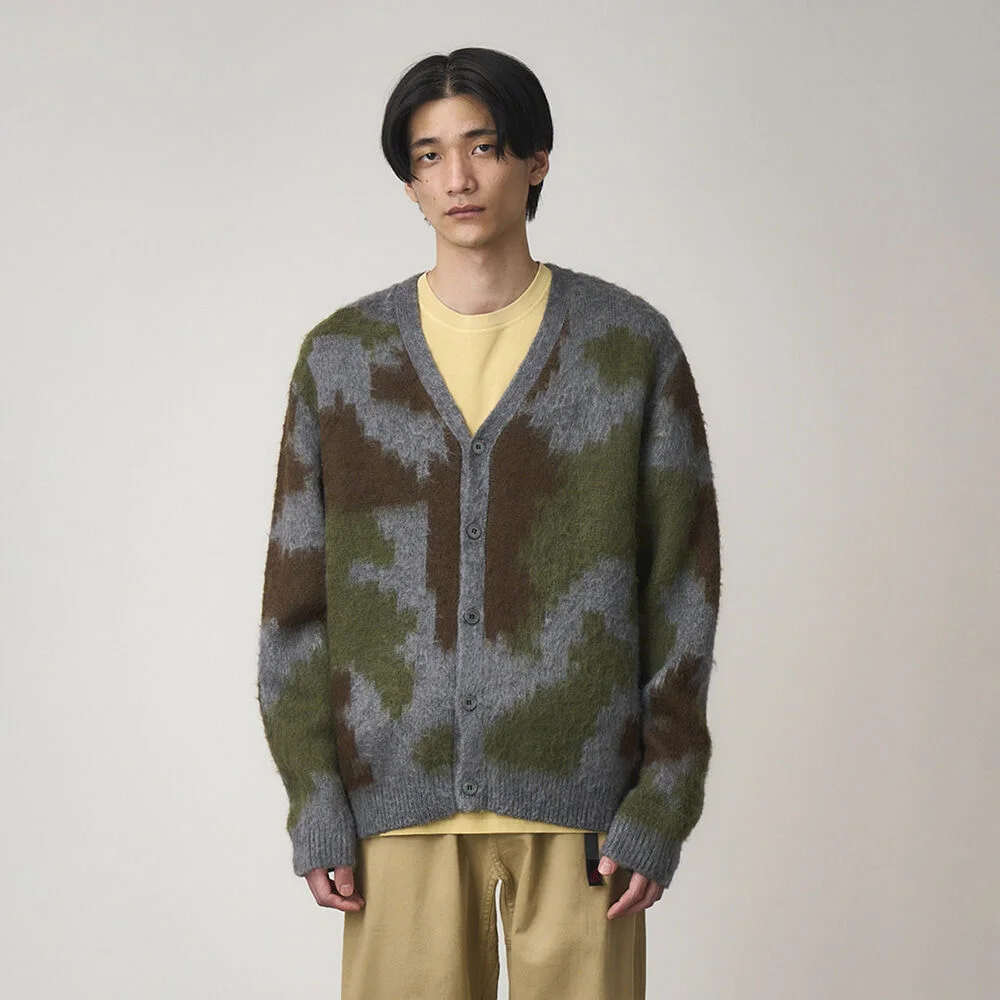 馬海毛 開襟外套 Jungle Digi Camo