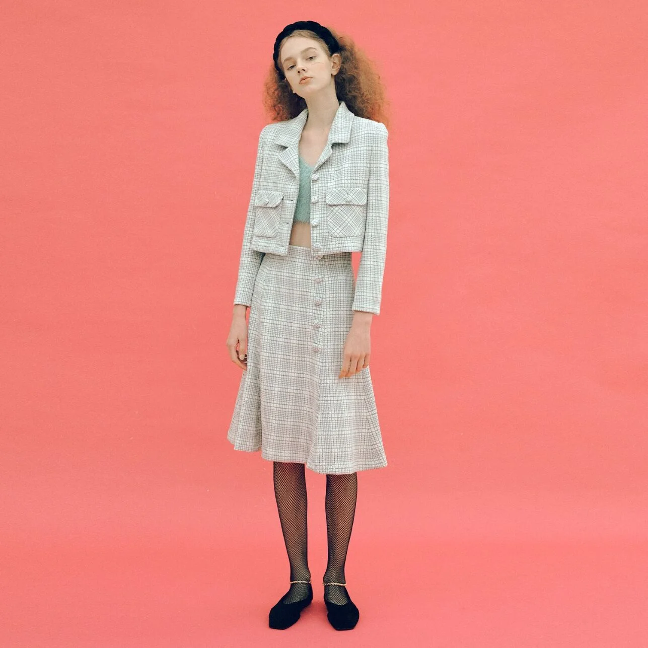 check button down skirt SWSKKK4000