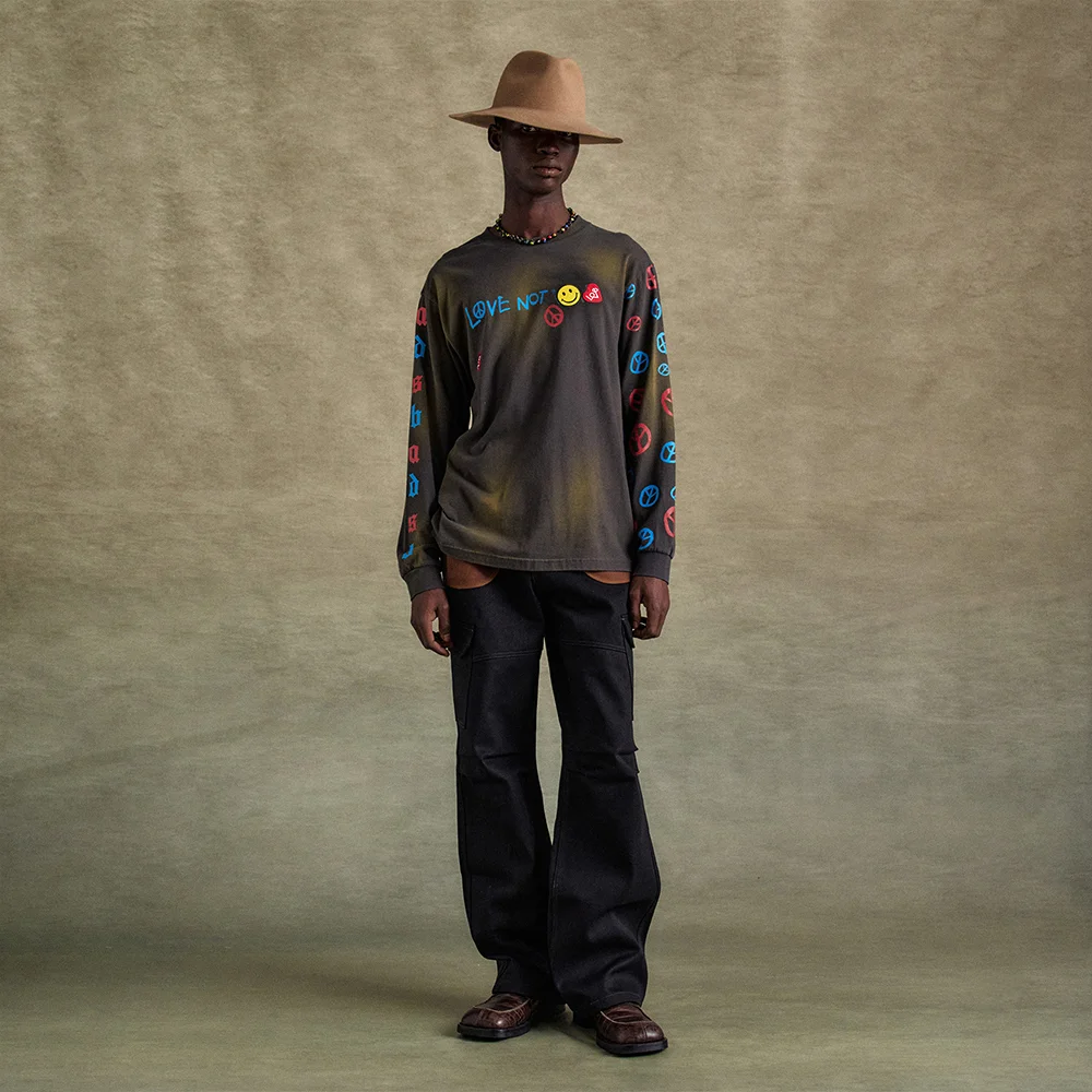 UNISEX LOVE L/S T-SHIRTS atb1254u(CHARACOAL)