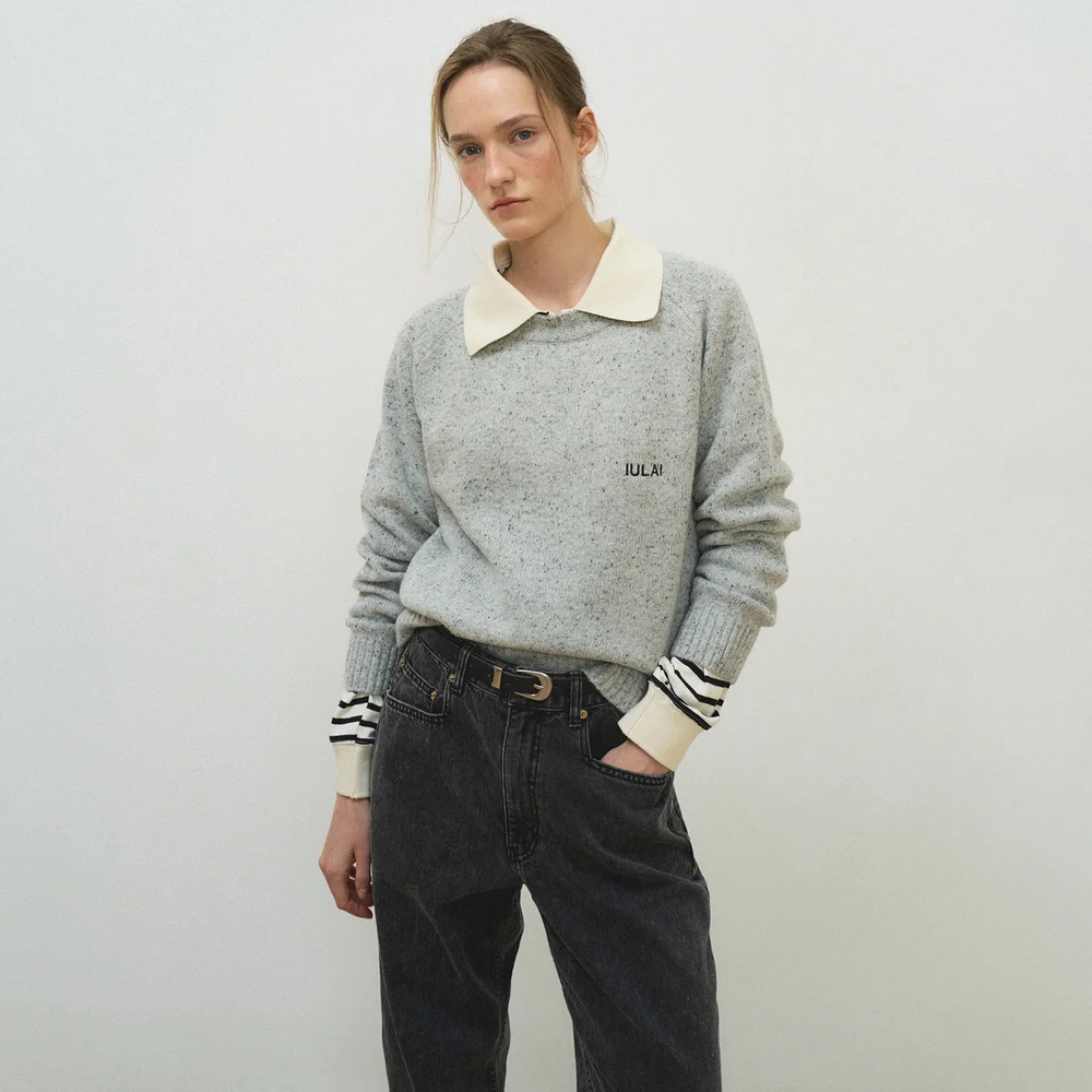 Popcorn teddy pullover Grey