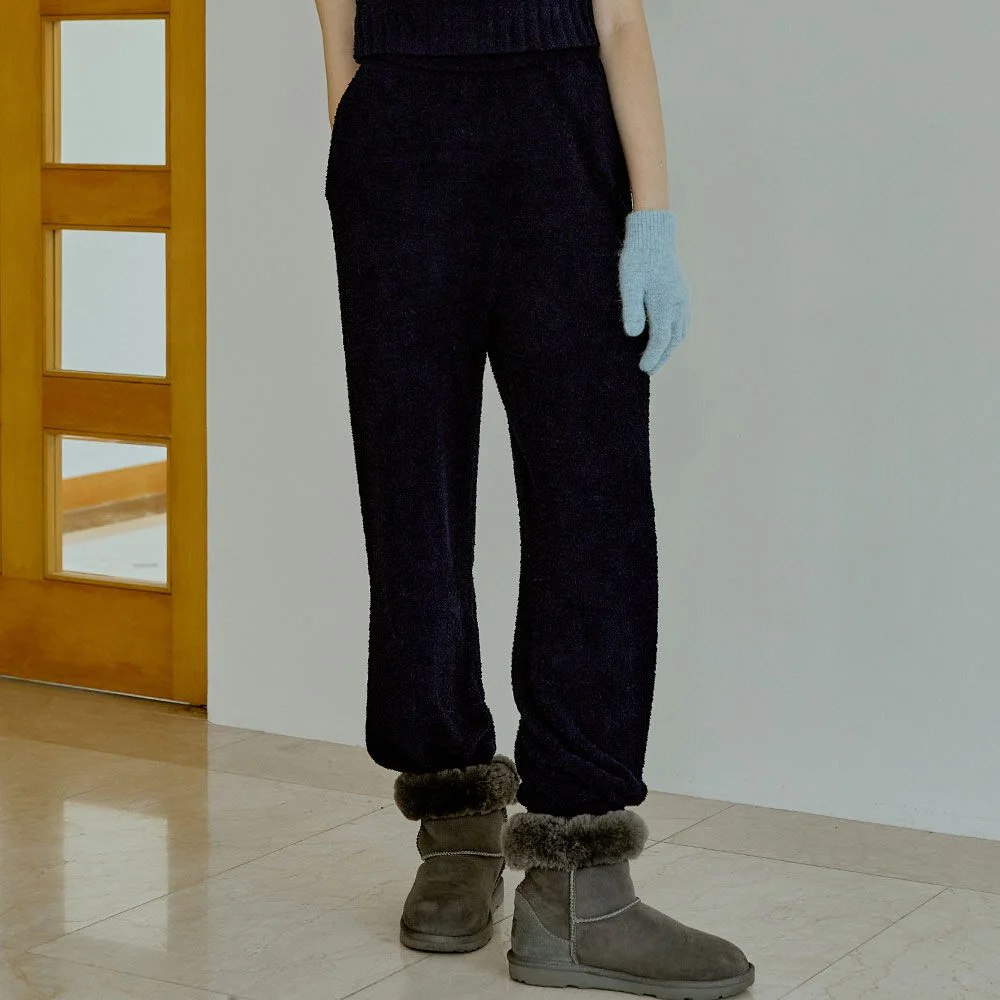 Cozy knit pants (navy)