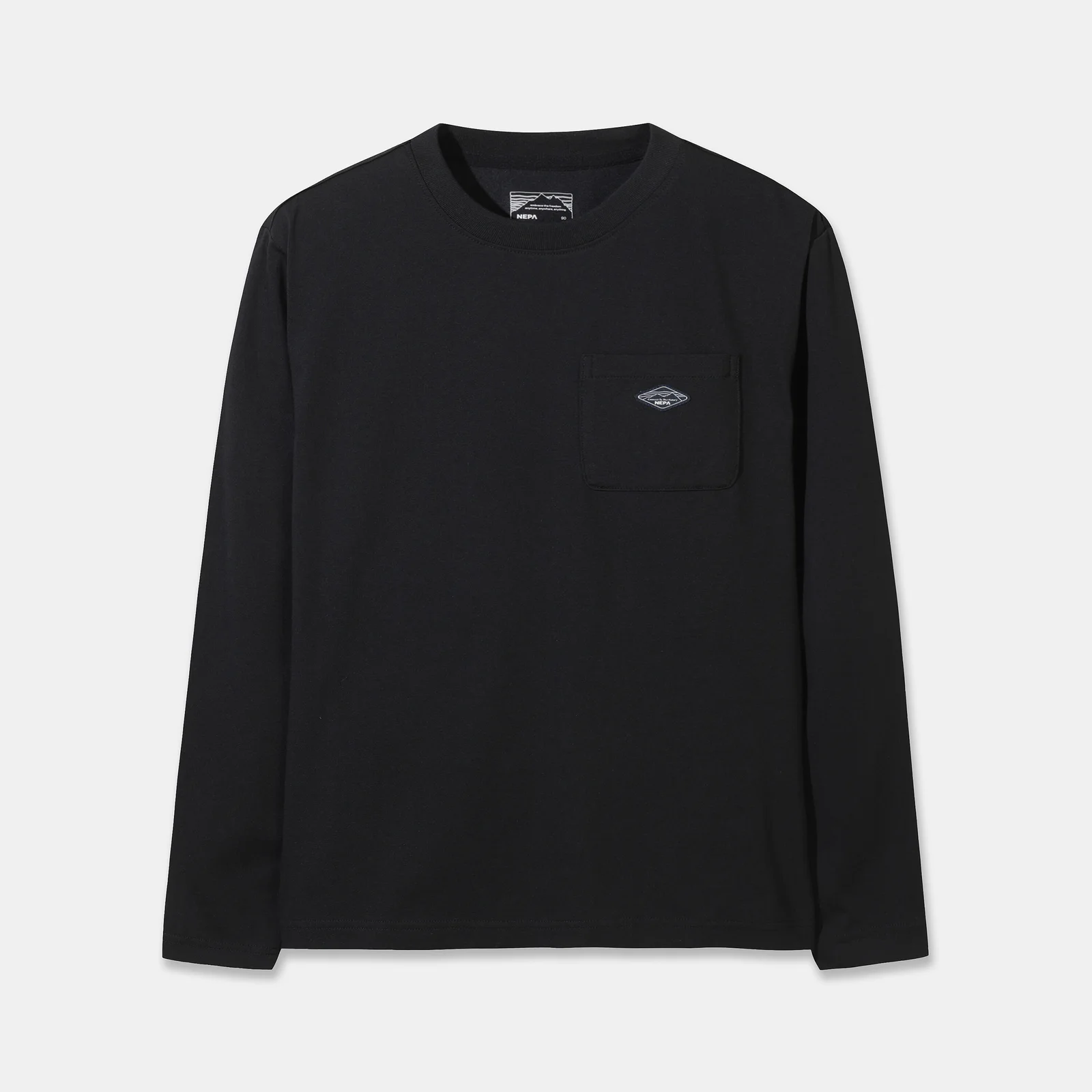 NEPA/Official Direct 7MC5343 通用 C/P 基本款 長袖 圓領 T恤_BLACK