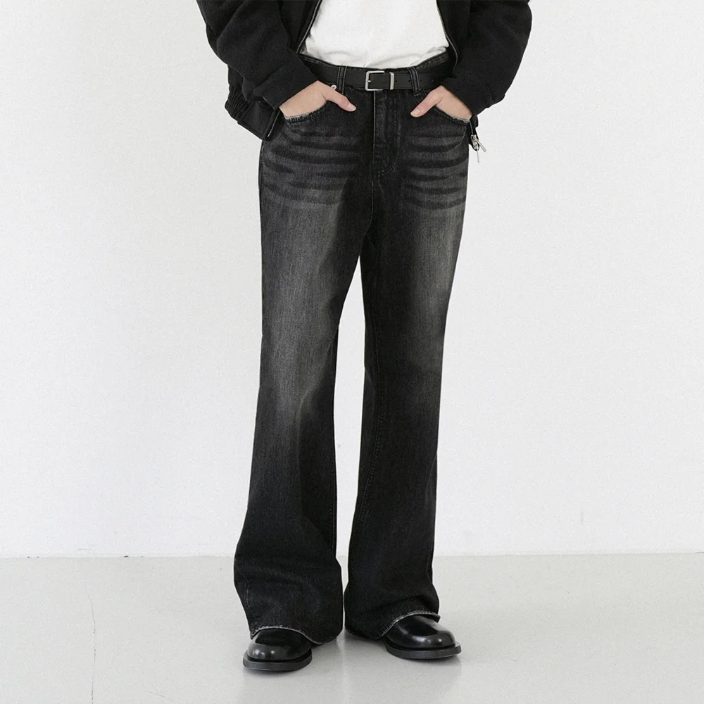 M243 FLARE FIT DENIM PANTS_BLACK