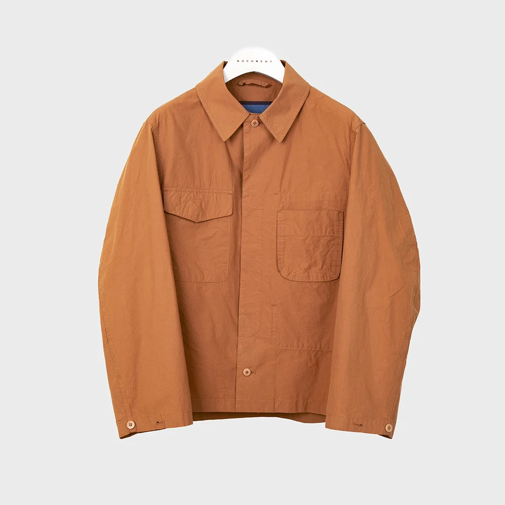 COTTON TYPEWRITER FIELD SHIRTING JACKET