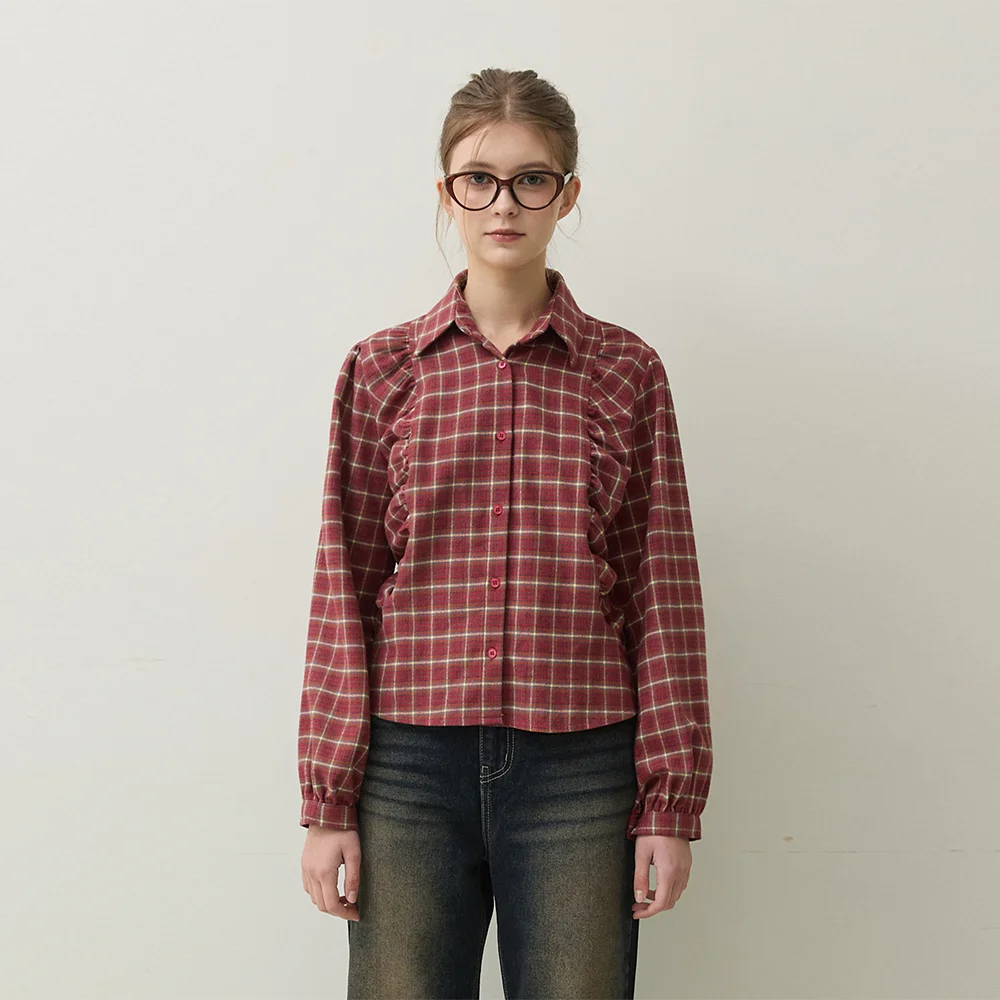 Rona Check Shirt (red)