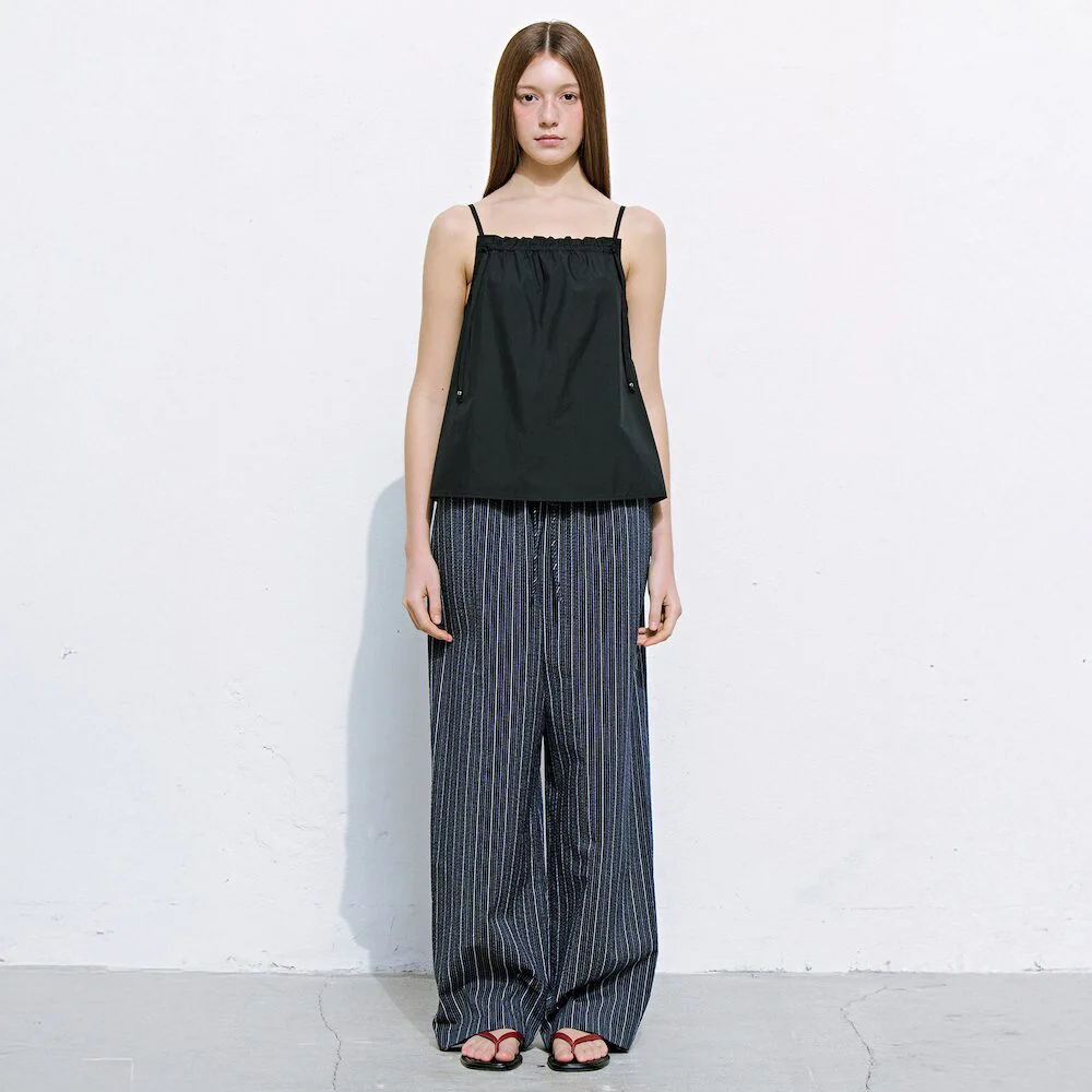 Stripe Drawstring Banding Pants Navy Stripe (KE6521M04R)