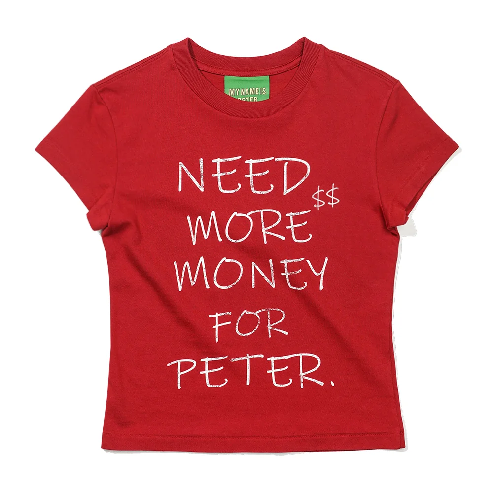 (W) MONEY T-SHIRT - RED