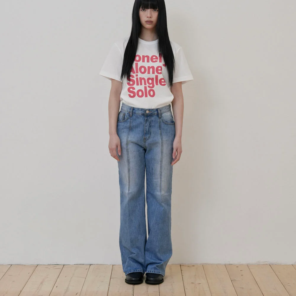 Semi flare denim pants
