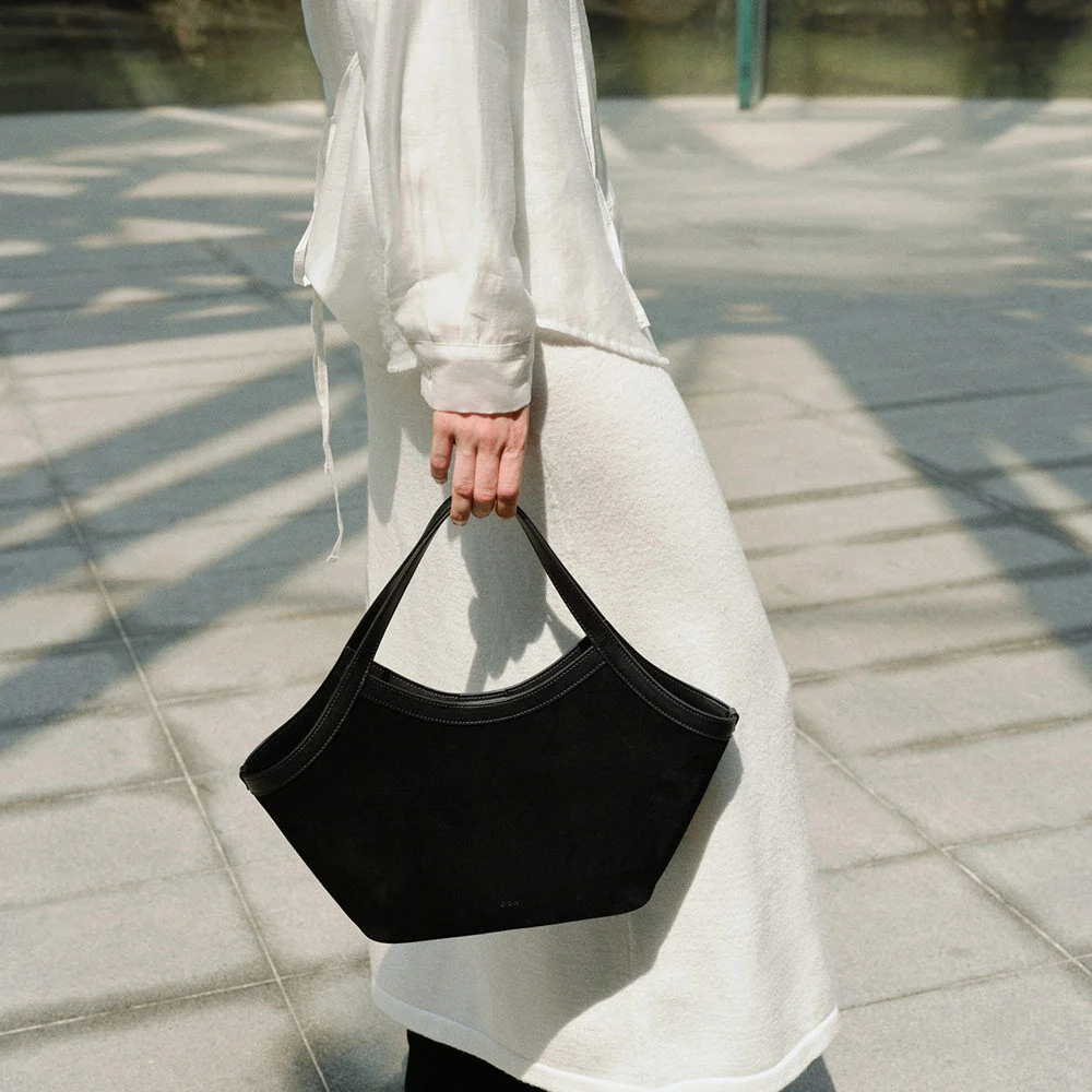 Harbor tote bag Suede Black
