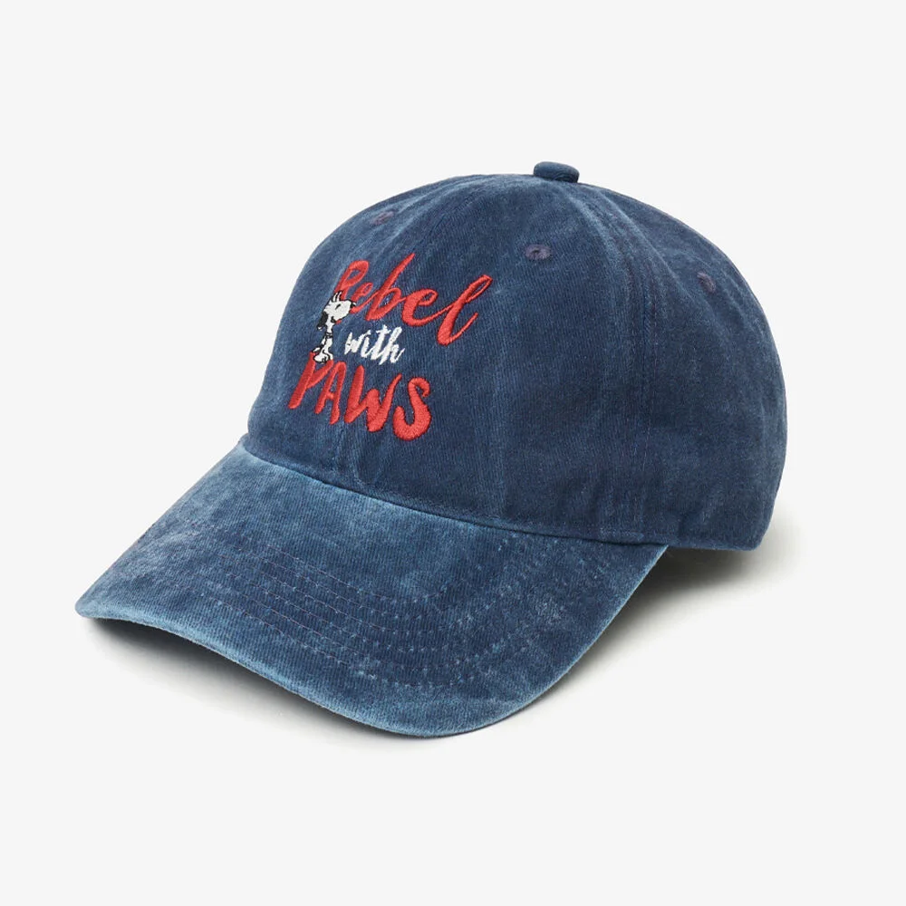 Rebel 史努比 石洗 水洗 棒球帽 (NAVY)