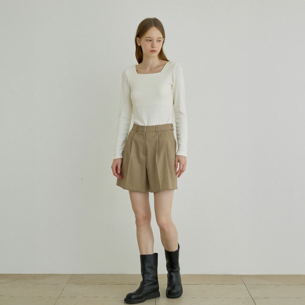 Rui half pants (Beige)