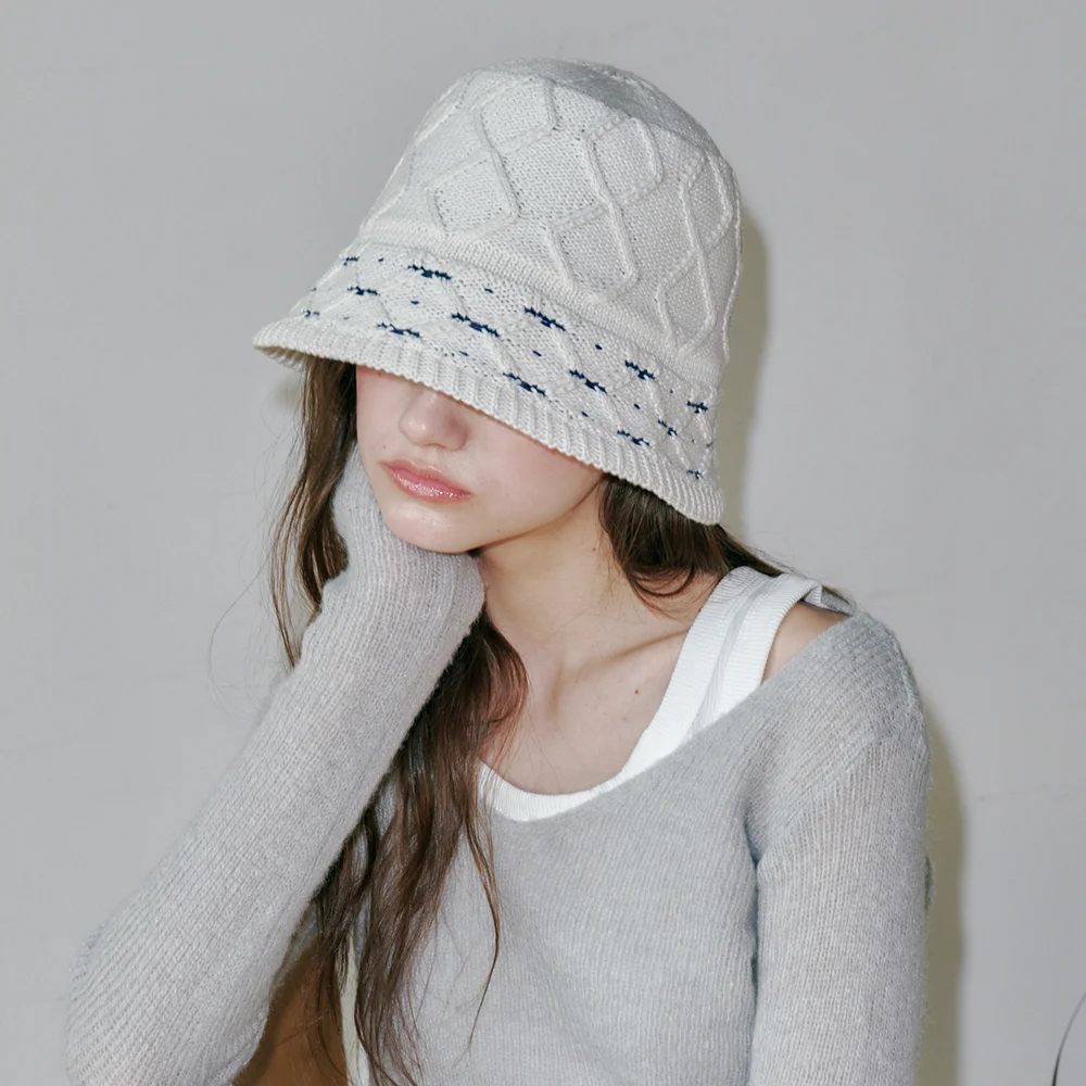 Dot Argyle Bucket Hat