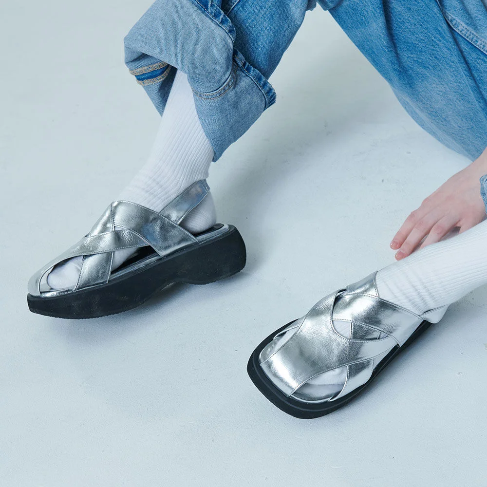 Balle flatform sandals (Silver)