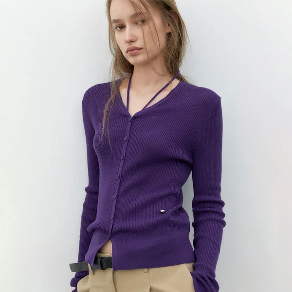 MULTI USED STRING V-NECK SLIM CARDIGAN (CD-2272)