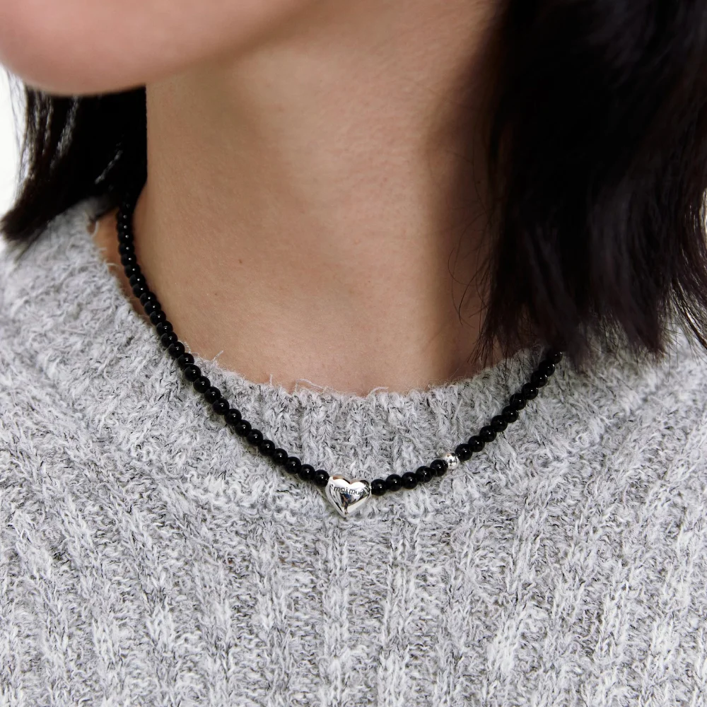 Love black necklace