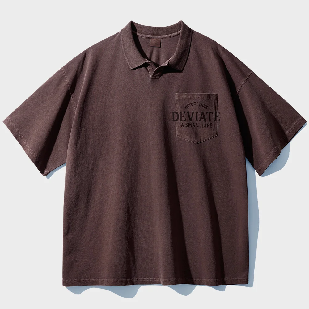 Diviette Pigment 衣領 短袖 啡色 BJST4644