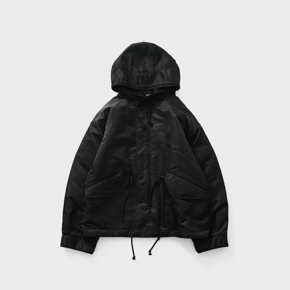 Atomic Nylon Hoodie Parka Black