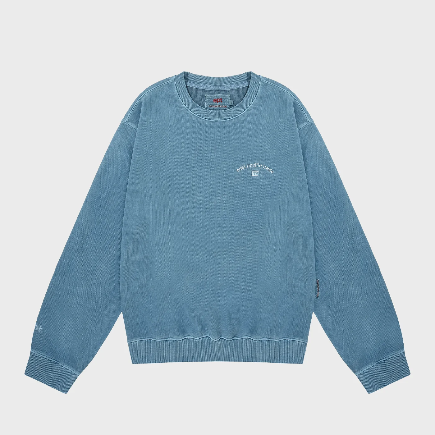 EMBROIDERED PIGMENT CREWNECK (MINT)