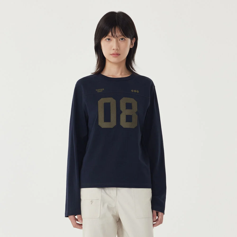 女裝 Number 標誌 長袖 Dark Navy