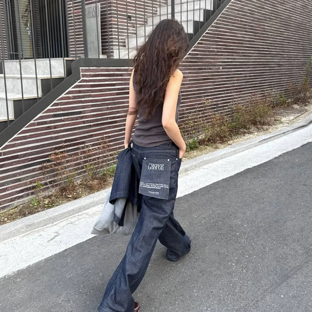 Pocket Point Wide Denim Pants (dark blue) LAPDX26910BUD