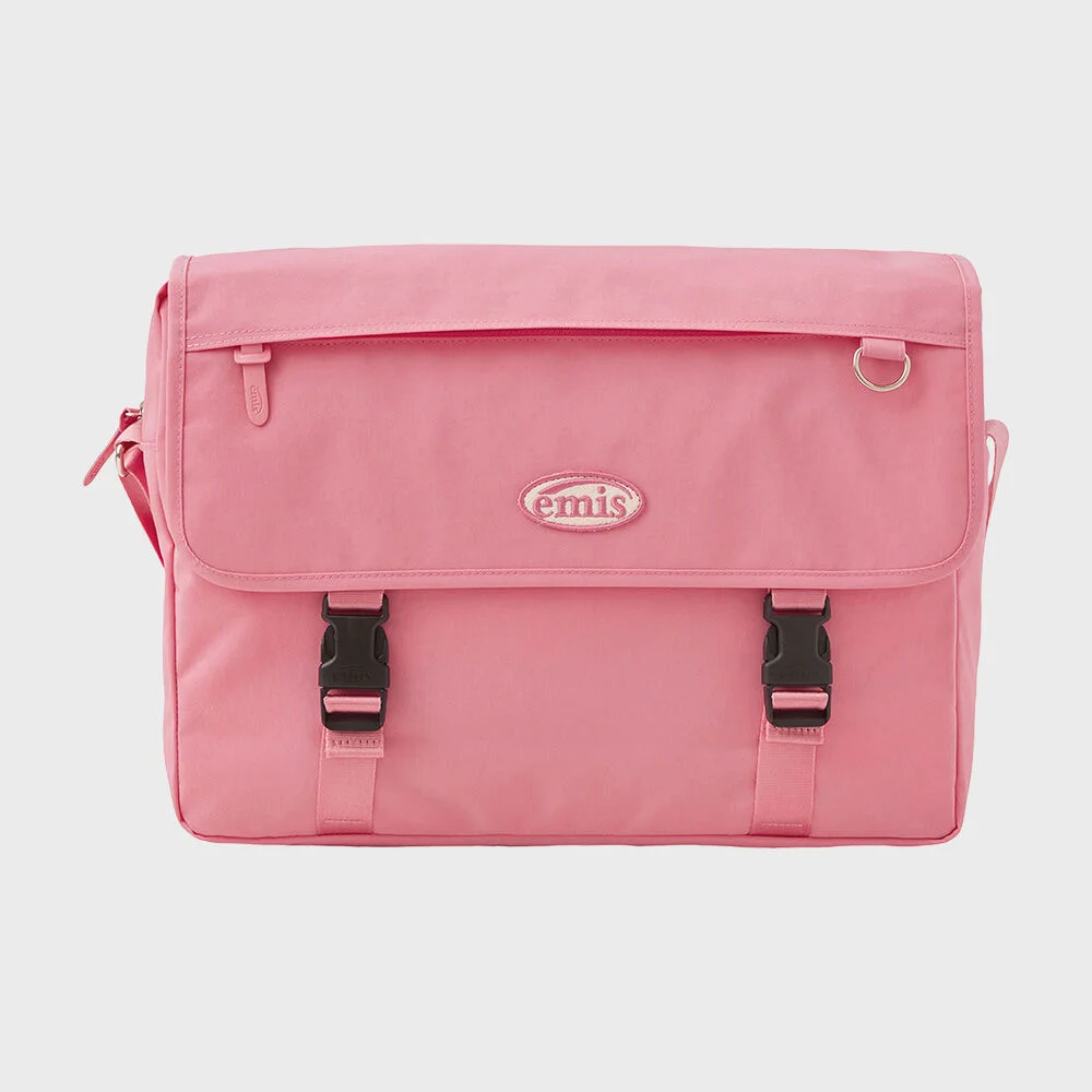 NYLON MESSENGER BAG-PINK