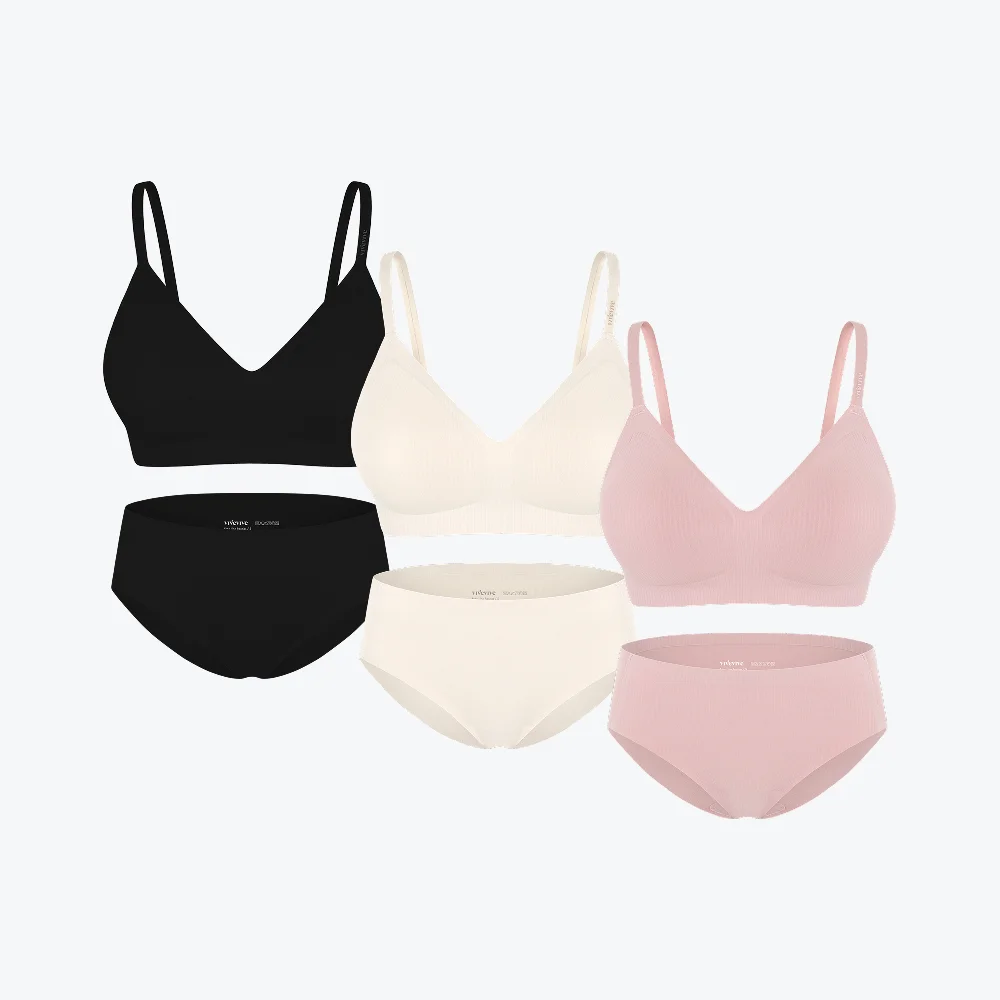 Free Line 3SET (胸圍 蓬鬆3+內褲3)_3colors
