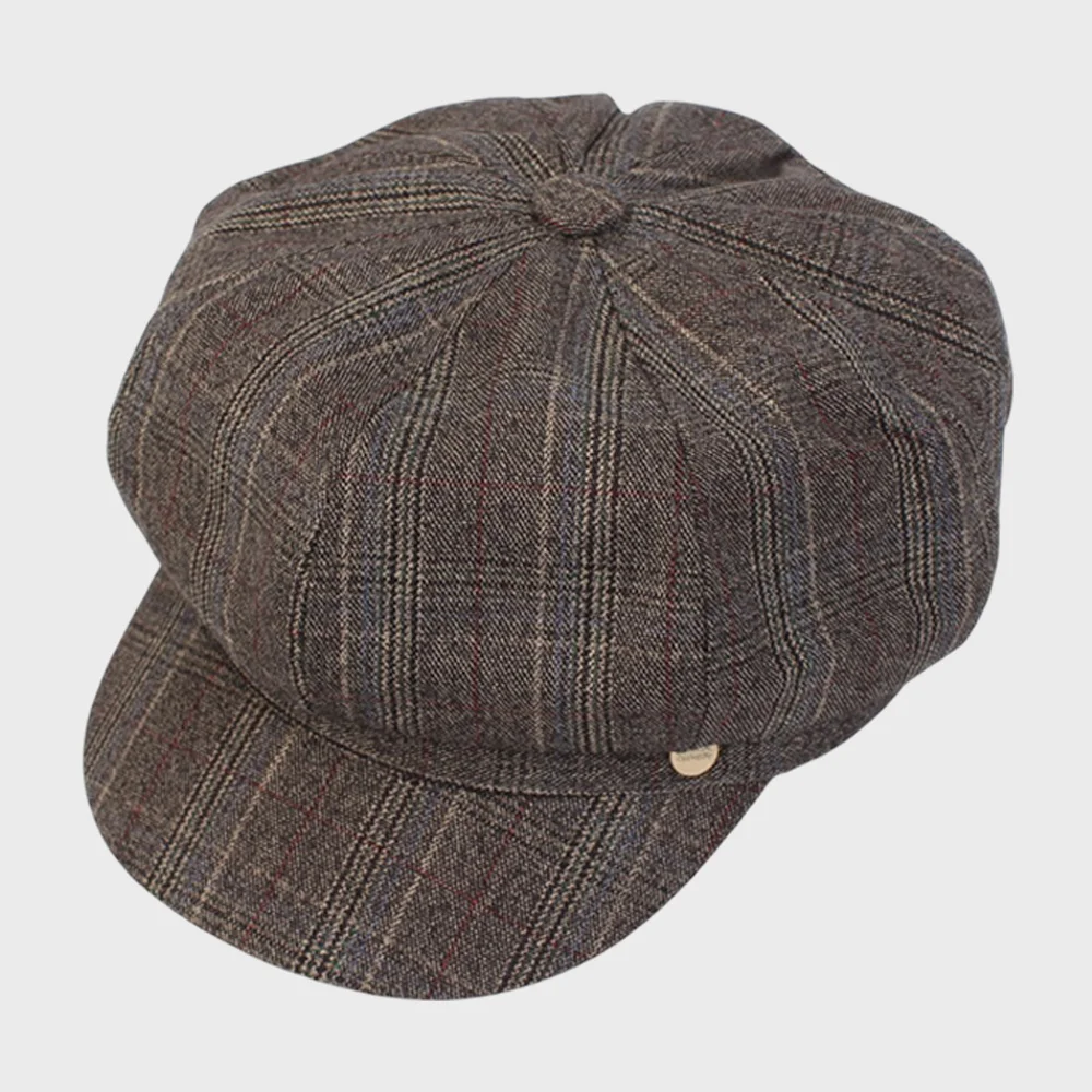 Glencheck Logo Gray Newsboy Cap 報童帽