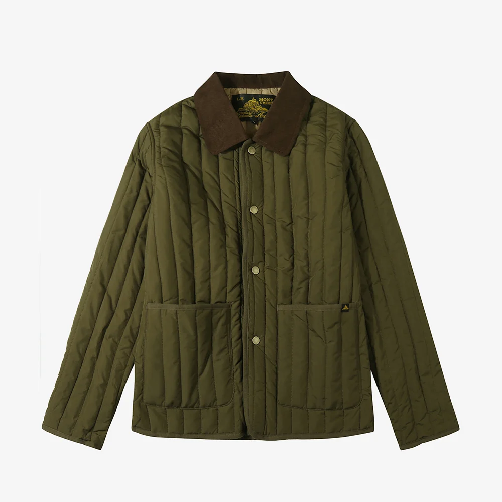Embo jacket with corduroy collar_Khaki