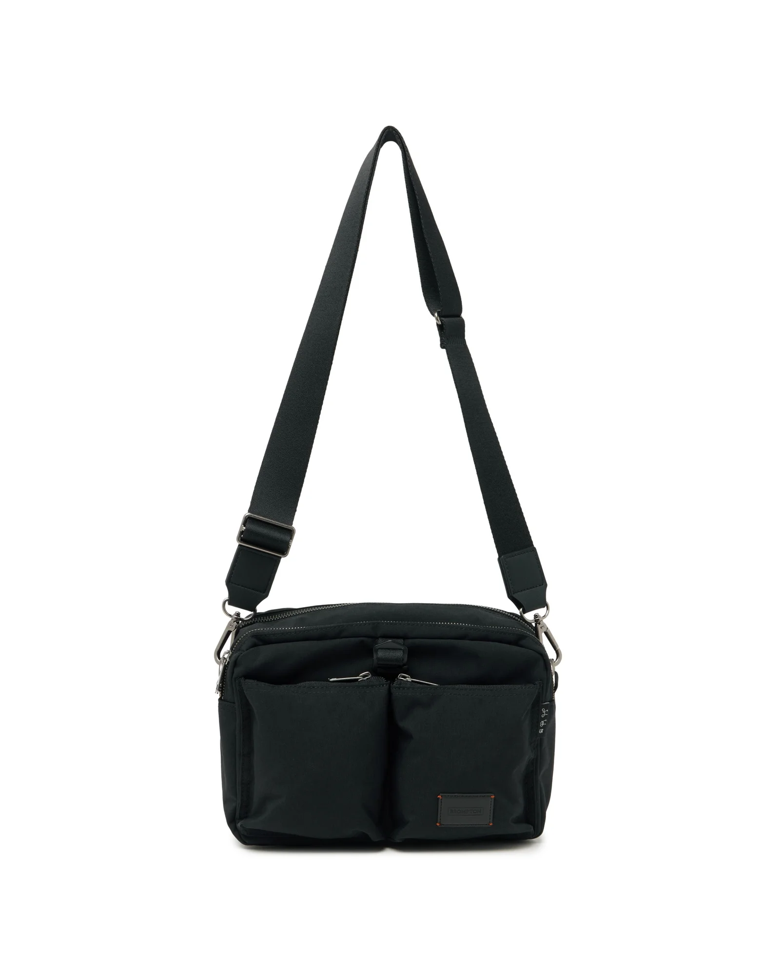 TWO POCKET CROSS BAG - BLACK (P265ACR122)