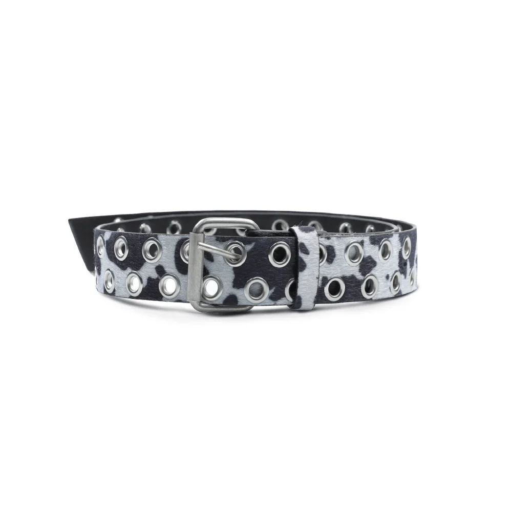 GBT002 小腿 圖案 孔眼 腰帶 (BLACK)