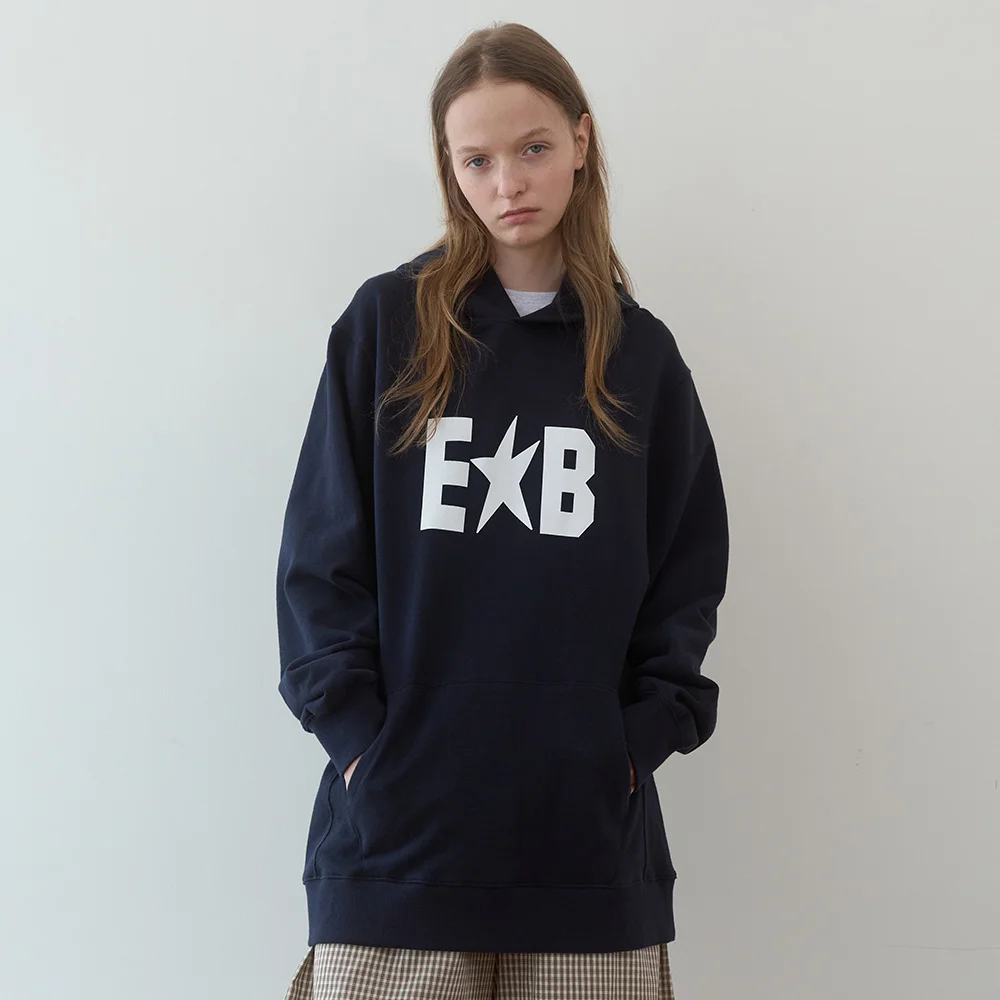 EB 長 連帽衫 (Dark Navy)