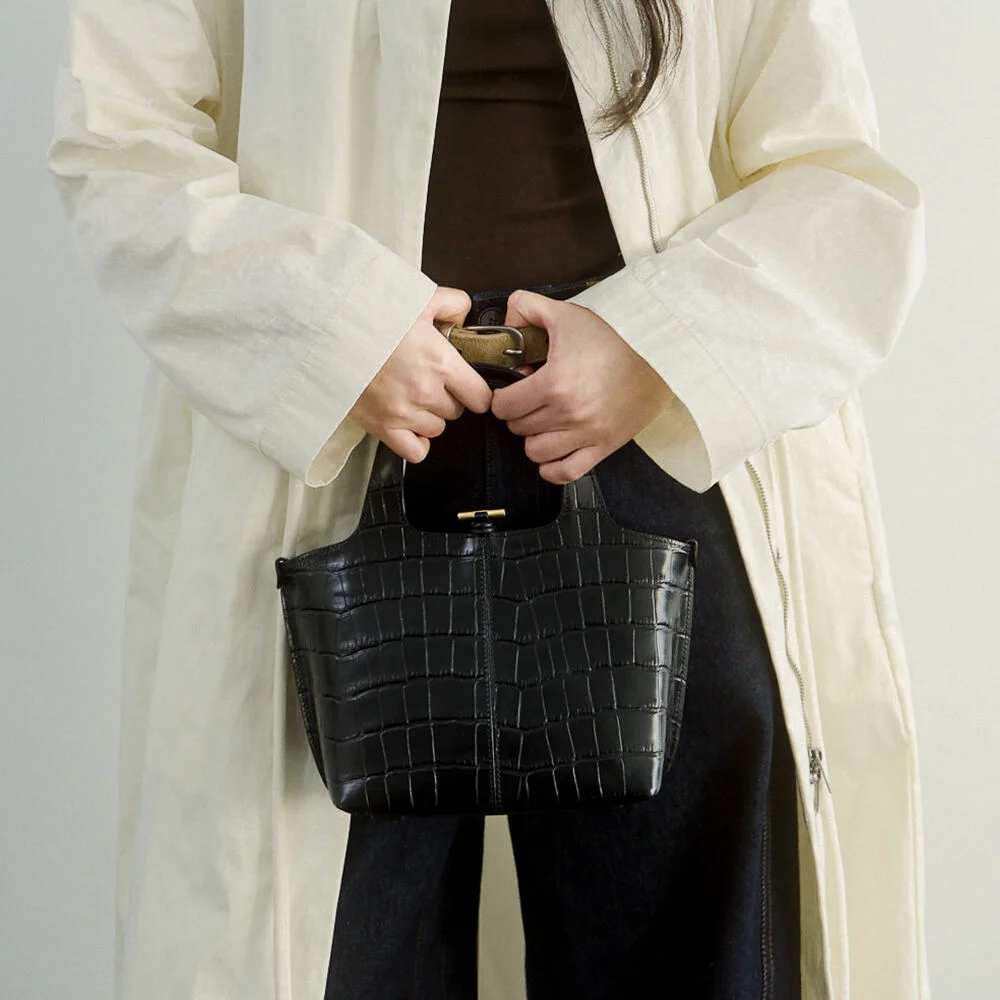 PANIER PETIT BAG (PATTERN BLACK)