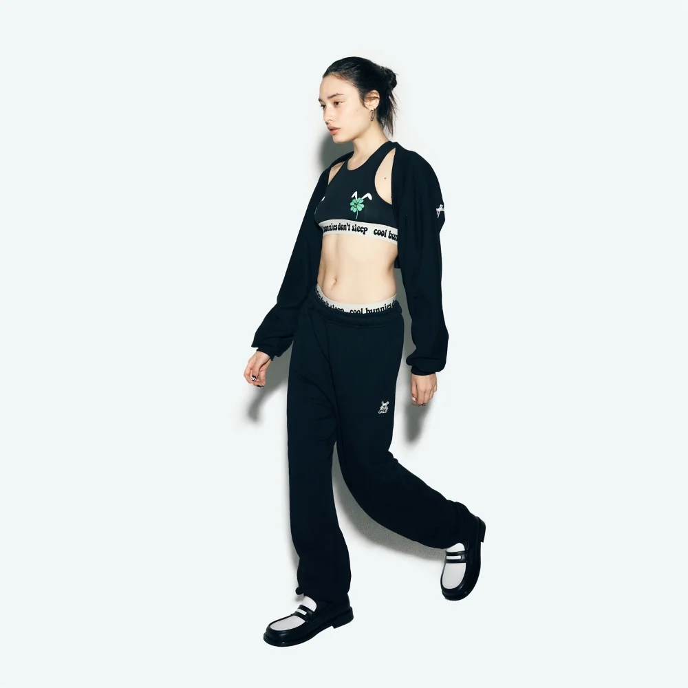 RIBBON JOGGER PANTS BLACK
