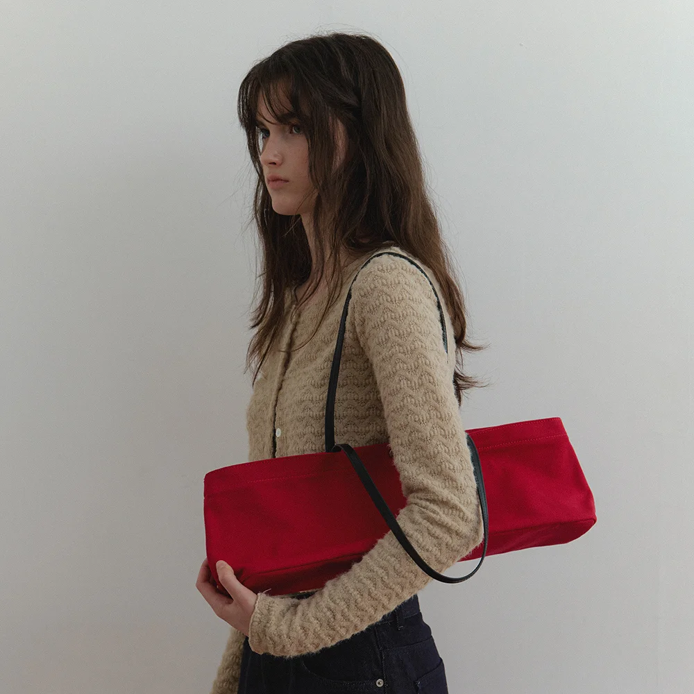 Baguette tote bag_red